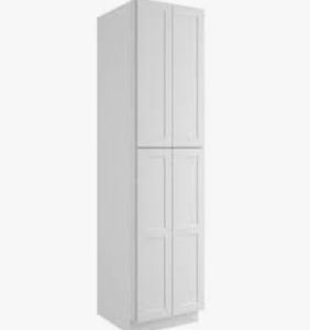 lot 16725 image: 8 ft tall White Cabinet  - Retail $500