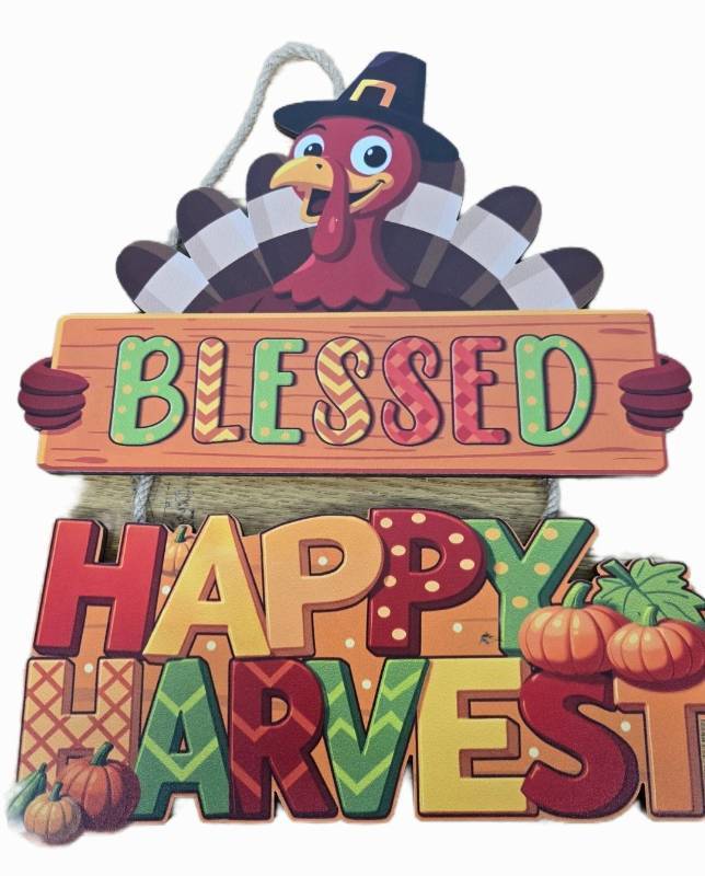 lot 23826 image: Thanksgiving Turkey Door Hanging