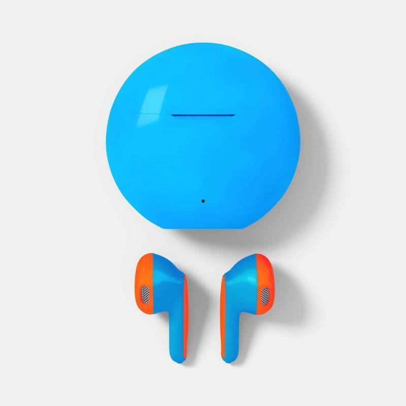 lot 30540 image: True Wireless Bluetooth Earbuds - heyday Bright Blue In-Ear Headphones, Polyurethane Cushion