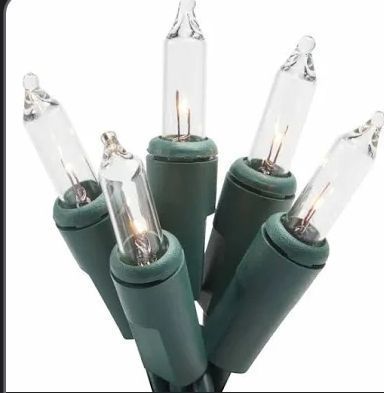lot 16244 image: Christmas String Lights 100 Clear Incandescent Mini Lights 20 Ft. 7.5 Inches