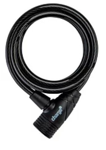 lot 23082 image: Charge 6 x 8mm Key Cable Bike Lock (NO KEYS)