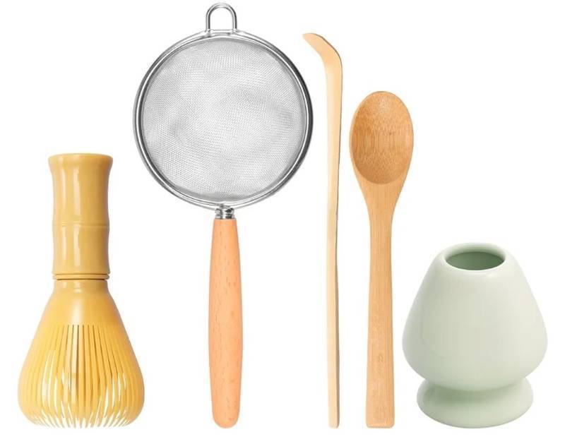 lot 31088 image: 5 PCS Matcha Whisk Set, Japanese Matcha Tea Making kit
