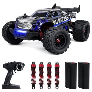 lot 4316 image: AUOSHI 1217 114 Upgraded RC Car, Metal Drivetrain, 60MPH Brushless Motor, Blue