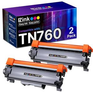 lot 4325 image: E-Z Ink TN760 Toner for Brother Printer Compatible for Brother TN-760 TN730 TN-730 Toner Cartridges to Use with MFC-L2710DW MFC-L2750DW HL-L2350DW HL-L2370DW HL-L2395DW L2390DW DCP-L2550DW (2 Black)