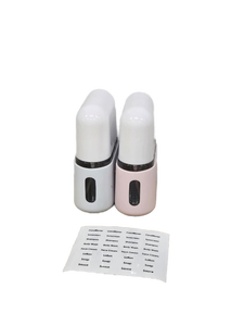 lot 9450 image: Travel Toiletry Dispensing Bottles Set with Labels, 8 Pack