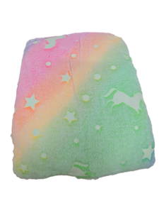 lot 9462 image: Glow in The Dark Blanket Unicorns Gifts for Girls Birthday Super Cute Soft Cozy SMALL