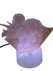 lot 9464 image: 3D Dinosaur LED Night Light with Remote