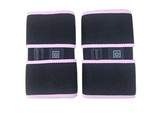 lot 9490 image: Pink Heated Knee Wraps - Set of 2