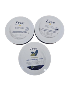 lot 9498 image: Dove Rich Nourishment Body Cream Set of 3