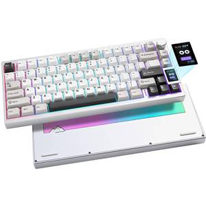 lot 10001 image: YUNZII AL80 Wireless Mechanical Keyboard,Full Aluminum CNC, Smart LCD Display