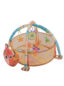 lot 10027 image: Baby Fox Ball Pit Play Gym with Hanging Toys