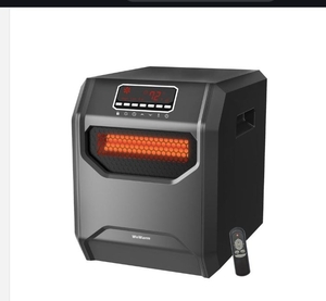lot 15042 image: Electric 6 Element Infrared Space Heater Black Plastic