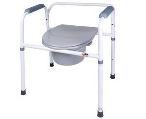 lot 2670 image: Carex Bedside Steel Commode - Retail $113