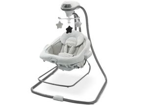lot 2681 image: Graco DuetConnect LX Infant Baby Swing and Bouncer, Perfect for Newborns to Toddlers, Redmond (Missing Power Supply) - Retail $199