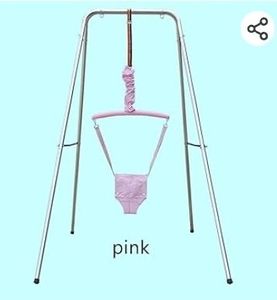 lot 2684 image: Jumping Chair Fabric Height Indoor Exercise Equipment for Babies 6 24 Months Pink Blue Suitable for Hanging 1.8 Meters Height (Pink)