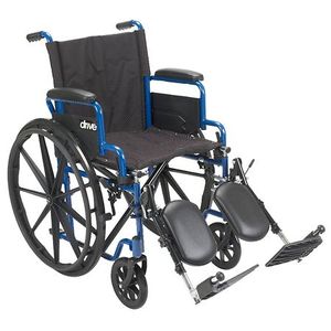 lot 2687 image: TransportWheelchairWheelchairs K1 Product Description BlueStreak16DL FlipBackArms,Elev,1ea - Retail $129
