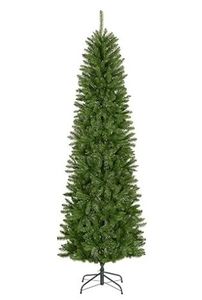 lot 2695 image: National Tree Company Artificial Slim Christmas Tree Green Kingswood Fir Includes Stand 7.5 Feet - Retail $114