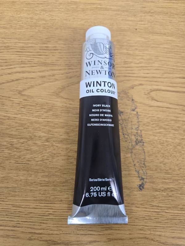 lot 23381 image: Winsor & Newton Winton Oil Color 200ml Ivory Black