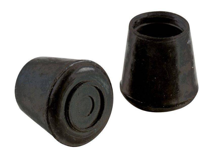 lot 16595 image: 1 in. Black Rubber Leg Caps for Table, Chair, and Furniture Leg Floor Protection (4-Pack)