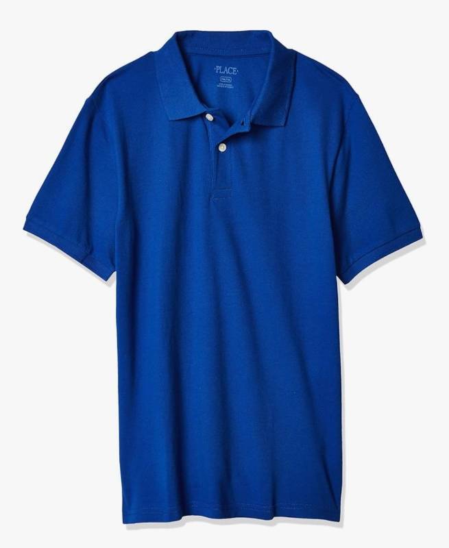 lot 9040 image: The Childrens Place Boys Uniform Performance Polo Size 12-18 MM