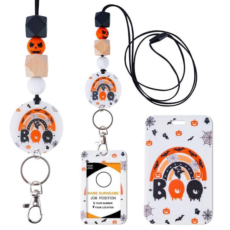 lot 7078 image: Halloween Lanyards for ID Badges Holder