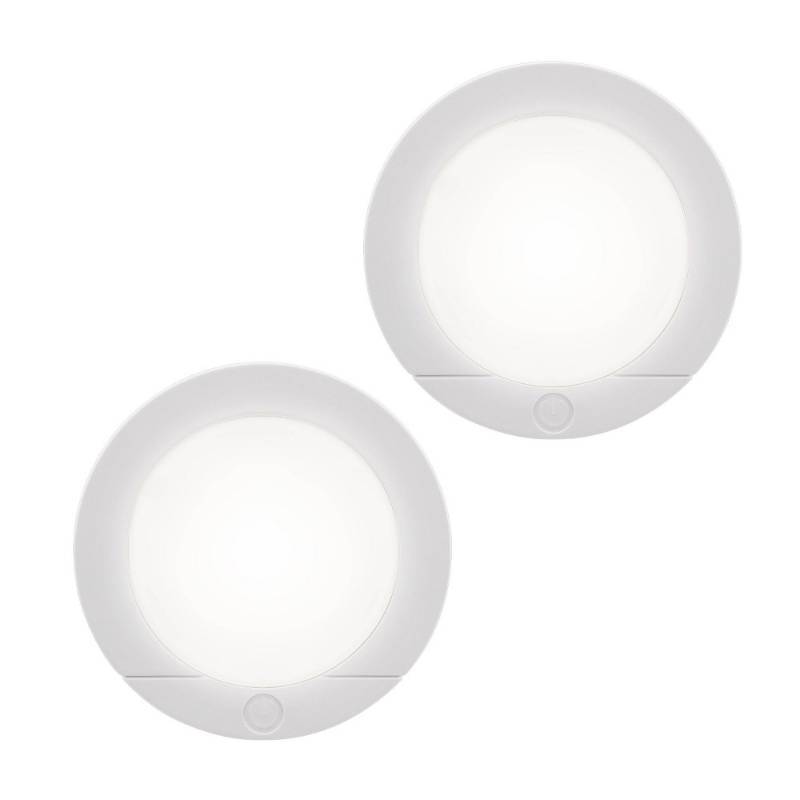 lot 2151 image: Energizer 2pk LED Battery Operated LED Puck Lights Indoor Touch Activated 20lm White Tap Light for Closet, UL Listed
