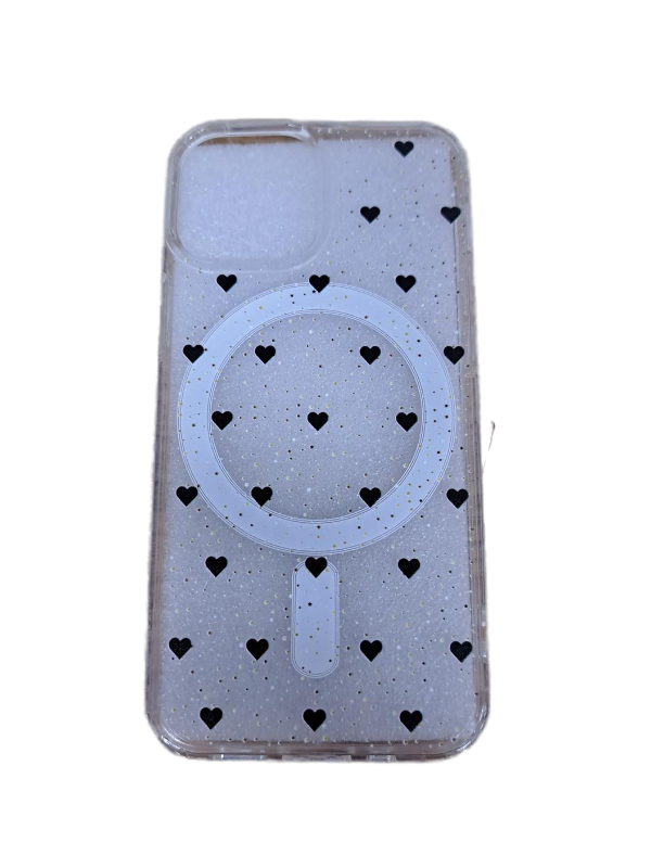 lot 31148 image: BlHMCASE for iPhone 13 Mini Case, Compatible with MagSafe, Cute Black Love Heart Star Magnetic Phone Case, Clear Soft Slim Fit Shockproof Protective Cover for Women