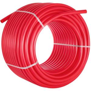 lot 2716 image: Happybuy Pex Pipe Tubing 1 Inch 300ft Pex Tubing Non-Barrier Radiant Water Plumbing Pipe Pex-B  Non-Barrier300FTRed - Retail $185
