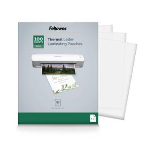 lot 2747 image: Fellowes Thermal Laminating PouchesSheets, Letter Size 9 x 11.5-Inches, 3 mil, 100 Pack (5743301)