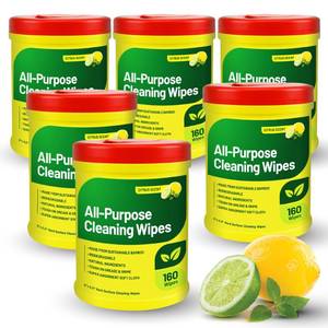 lot 2754 image: RTS Companies Inc All-Purpose Cleaning Wipes, Citrus Scent (6 Pack)
