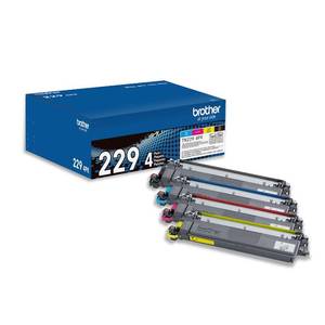 lot 4351 image: Brother Genuine TN2294PK Standard Yield 4-Pack Printer Toner Cartridges - Black, Cyan, Magenta, Yellow Toner Multipack - Retail $229