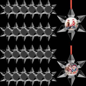 lot 4395 image: 60 Pcs Christmas Snowflake Ornament Frames