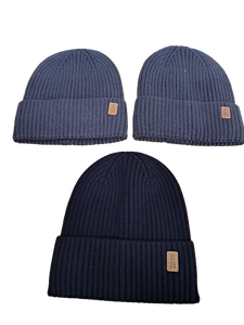 lot 7169 image: Cozy Cuffed Beanie 3 Pack, 2 Grey, 1 Black