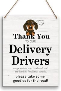 lot 7177 image: Thank You Delivery Driver Sign, 8 x 10 2 Pack