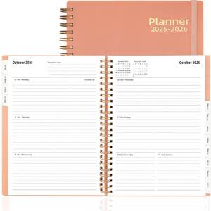 lot 7182 image: Day Planner 2025-2026, Jul.2025-Jun.2026, 6.2 x 8.4 Pink 2 Pack
