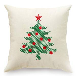 lot 7199 image: Christmas Trees Throw Throw Pillow Cover 18 x 18 Inch