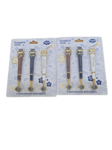 lot 9521 image: Sweetrip Hippo Kids 3-Sided Toothbrush Set, 2 Count