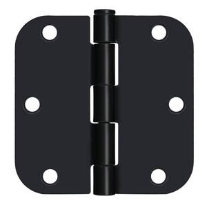 lot 9545 image: Egofine Door Hinges 12 Pack, 3.5 x 3.5 Interior Hinges With 58 Radius Corners, Matte Black