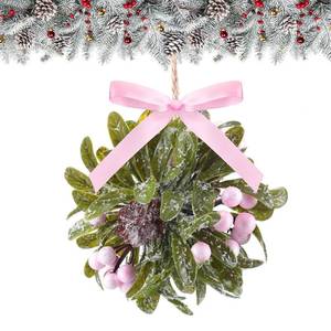lot 9557 image: Christmas Mistletoe Decor Artificial Kissing Ball Ornament