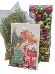 lot 10031 image: Christmas Decorations Bundle - Ornaments, Decor, and Card