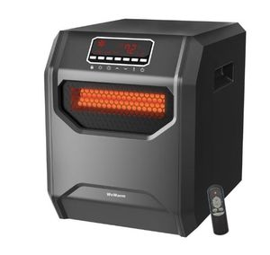 lot 16764 image: Electric 6 Element Infrared Space Heater Black Plastic - Retail $109