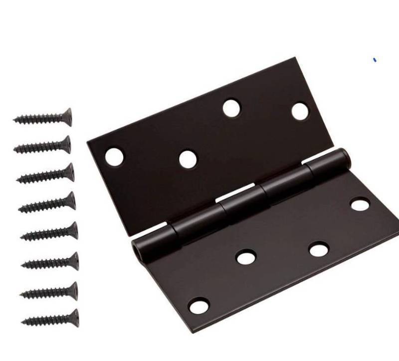 lot 16395 image: 4 in. Square Corner Dark Oil-Rubbed Bronze Door Hinge