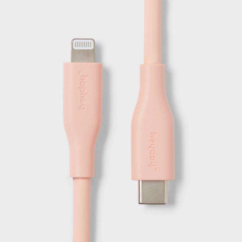 lot 30748 image: 6 Lightning to USB-C 60W Silicone Cable - heyday Peach