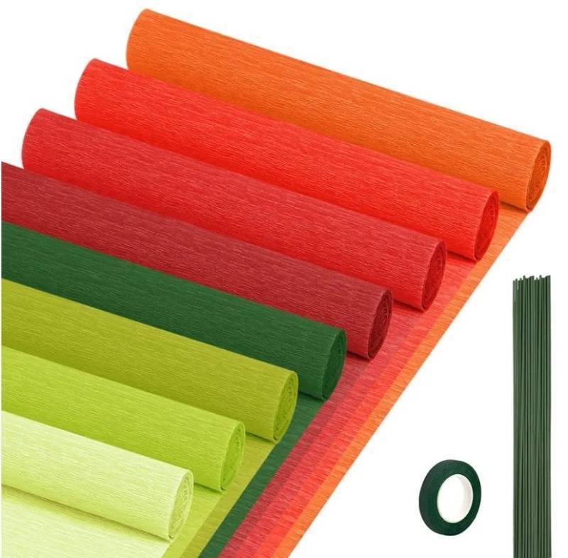 lot 31373 image: Crepe Paper Streamers 8 Rolls, 10 x 98Inch 8 Christmas Colors