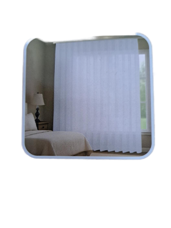 lot 31900 image: Curtainsart Faux Linen Semi Sheer Room Divider Curtain with Flexible Tracks, Light Filtering Privacy Curtains for Patio Sliding Glass Door, Window or Divider Drapes, Living Room, Beige, 72 W x 72 L,1 Panel