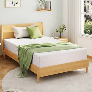 lot 1486 image: EGOHOME 6 Inch Full Size Mattress  with Cooling Green Tea Gel 75L x 54W, White - Retail $110