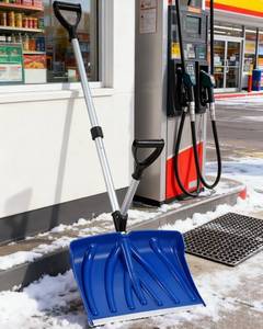 lot 1498 image: Snow Shovel, 18x13 Inch Blade with Assisted D-Ring Aluminum Handle