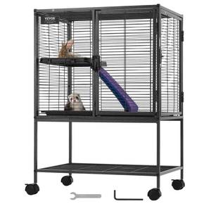 VEVOR 34" Rolling Metal Ferret Cage, Large 2-Tier Critter Nation Cage Retail: $76