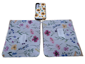 lot 7209 image: LETO Galaxy S22 Plus Wallet Case and 2 Pack of Floral Mouse Pads Bundle