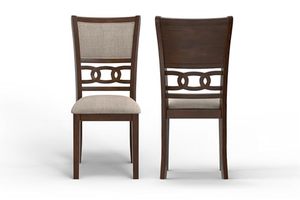 lot 15115 image: New Classic Furniture Gia Dining Chairs, Set of 2, Cherry Brown - Retail $170